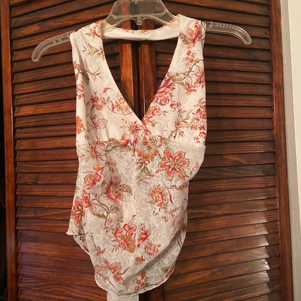 Vintage Wet Seal Red and Green Asymmetrical Wrap